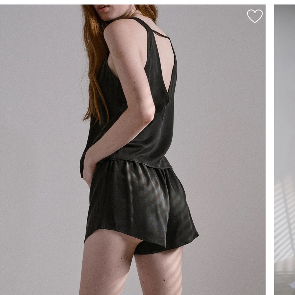 NEW Lunya washable silk tank set in black